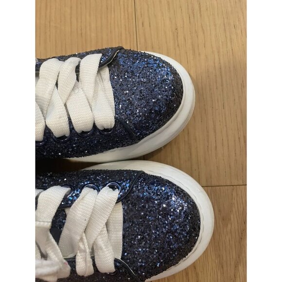 Alexander McQueen Womens Glitter Sneakers White Sole & Laces Size 35 EU - Picture 6 of 12